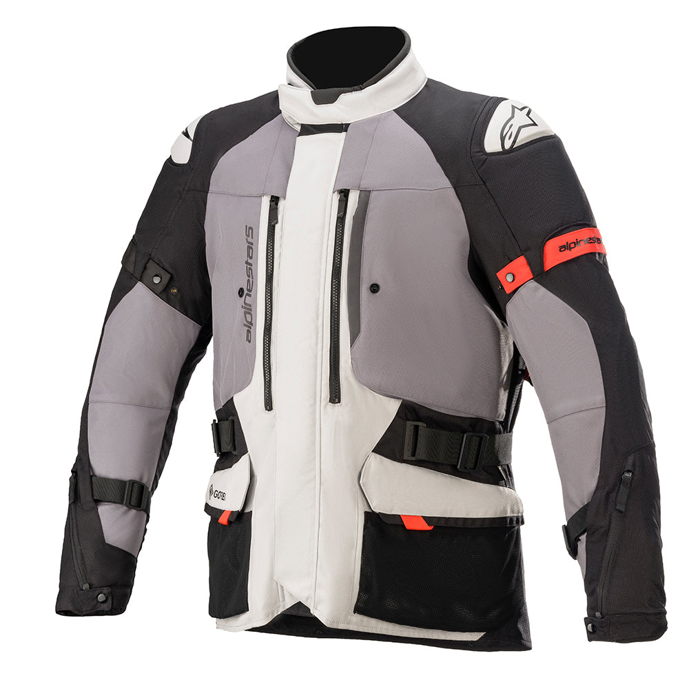 Alpinestars Ketchum Gore-Tex Jacket Ice Grey / Dark Grey / Black FREE 1 YEAR Returns, FREE UK Delivery | ThrottleChimp