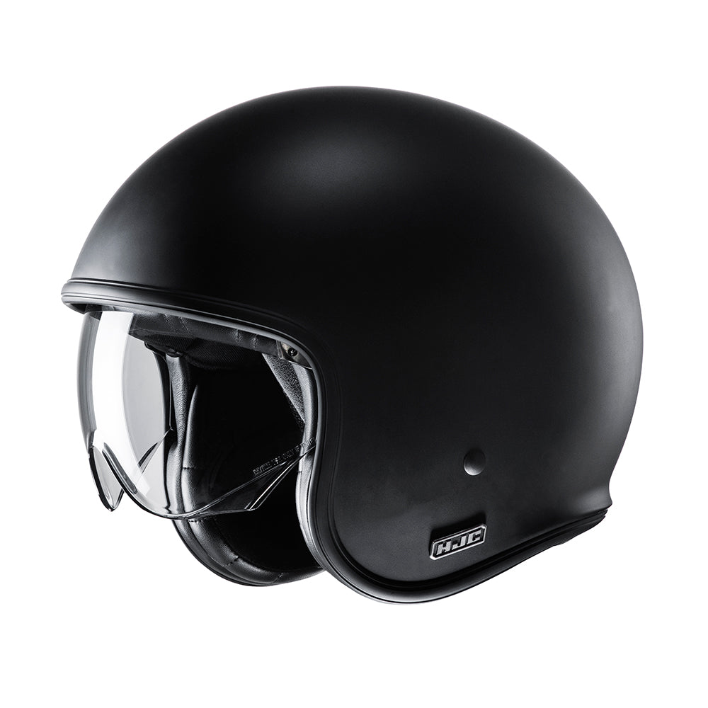 HJC V30 Open Face Helmet Matt Black FREE 1 YEAR Returns, FREE UK Delivery | ThrottleChimp