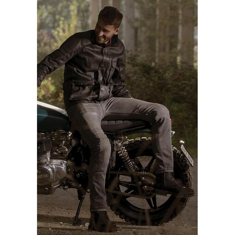 PMJ Legend Cafe Racer Denim Jeans Grey (Image 4) - ThrottleChimp