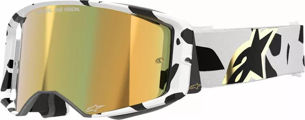 Alpinestars Supertech Corp Goggles White / Gold / Mirror Gold FREE 1 Year Return, FREE UK Shipping | ThrottleChimp