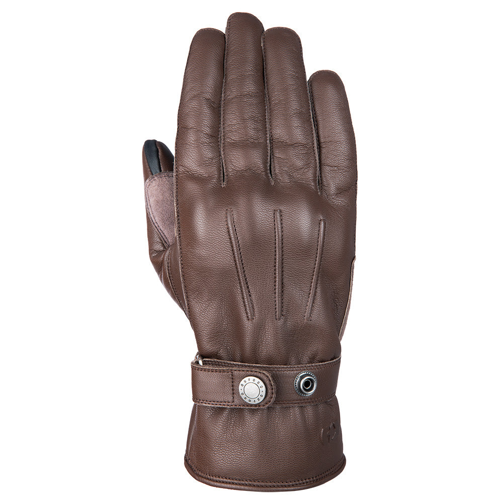 Oxford Holton 2.0 Leather Gloves Brown - ThrottleChimp