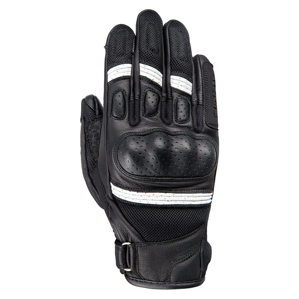 Oxford RP-6S Ladies Leather Gloves Black / White - ThrottleChimp