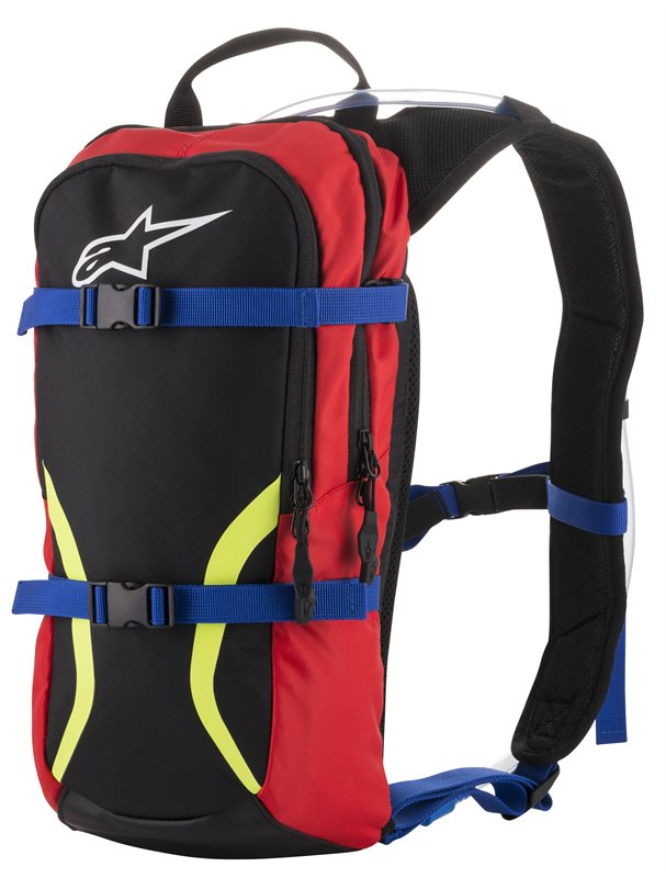 Alpinestars Iguana Hydration Backpack Black / Blue / Red / Fluo Yellow FREE 1 YEAR Returns, FREE UK Delivery | ThrottleChimp