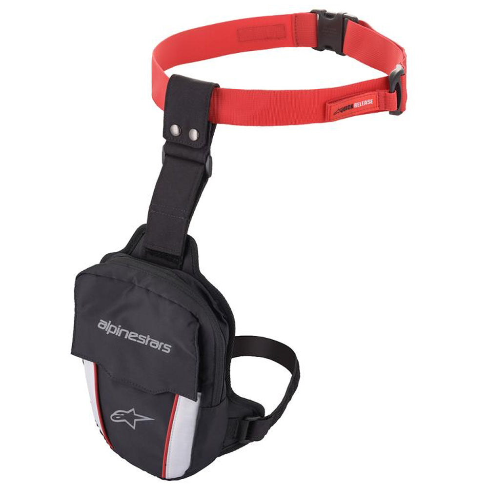 Alpinestars Access Thigh Bag Black / Red / White - ThrottleChimp