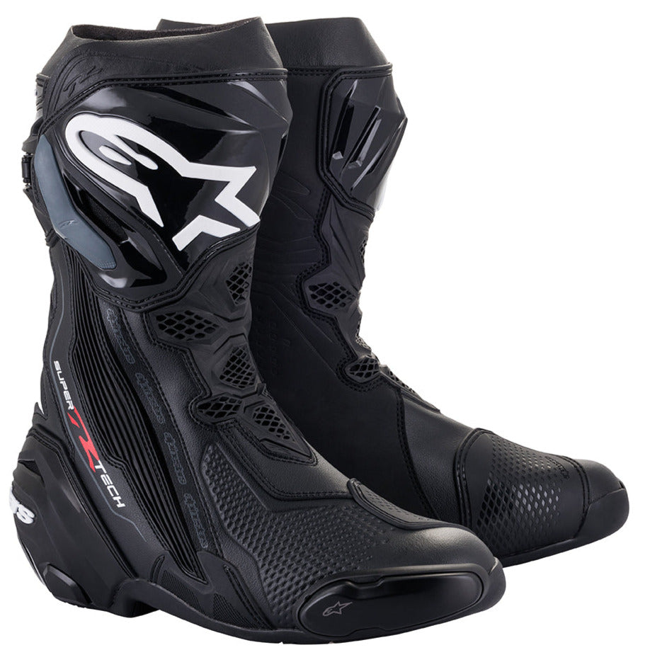 Alpinestars Supertech R Boots Black FREE 1 YEAR Returns, FREE UK Delivery | ThrottleChimp