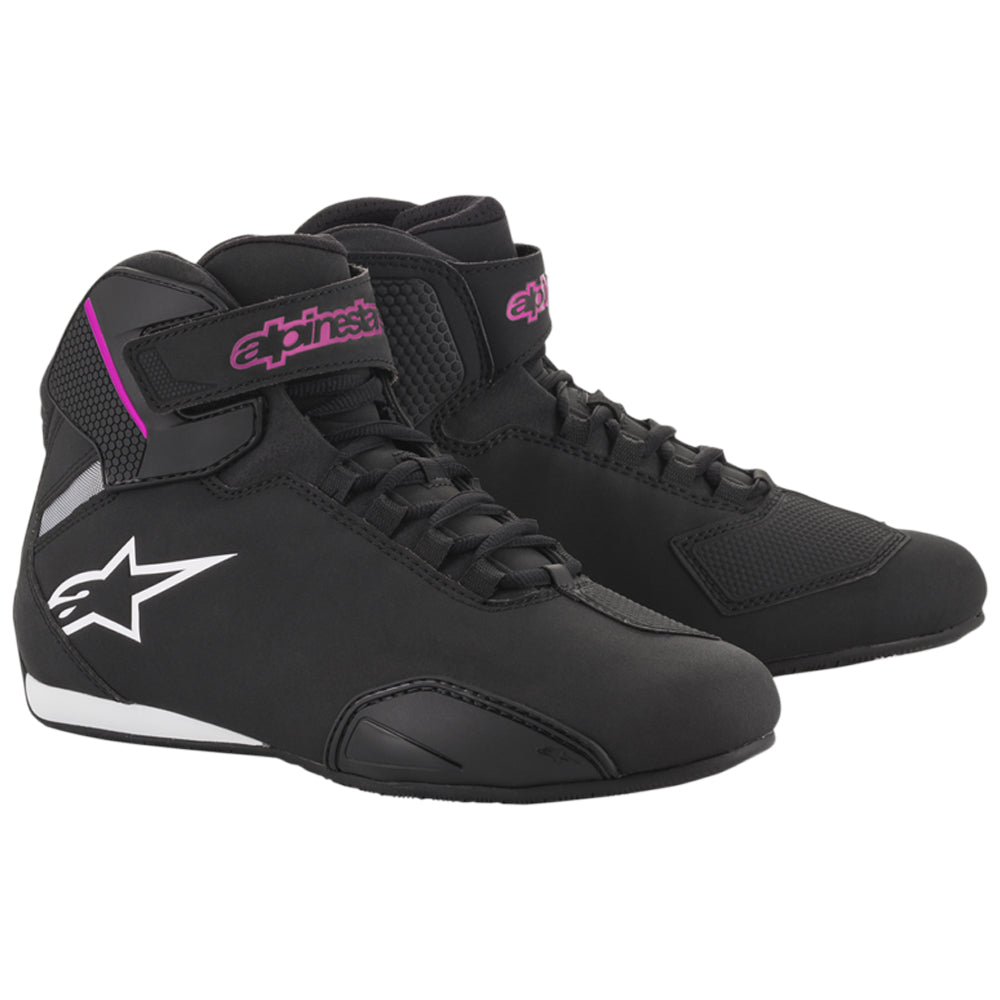 Alpinestars Stella Sektor Ladies Riding Shoes Black / Fuschsia - ThrottleChimp