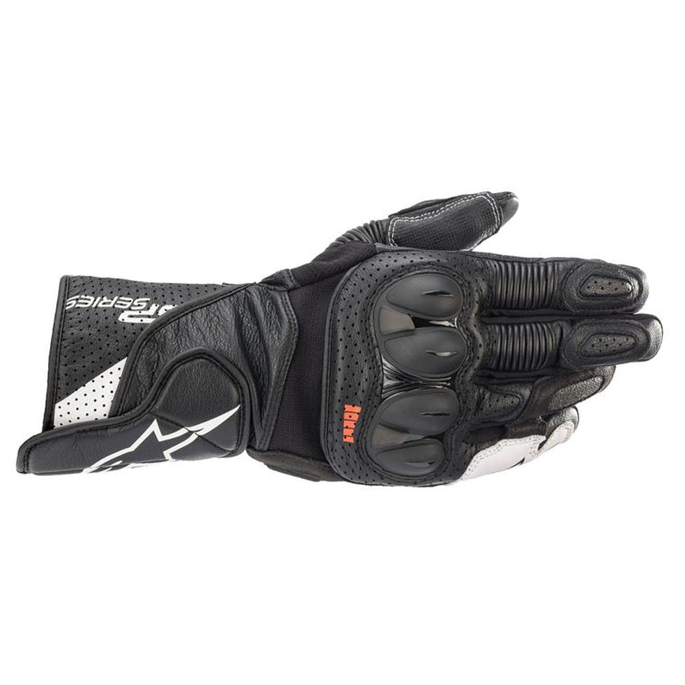 Alpinestars SP-2 V3 Leather Gloves Black / White FREE 1 YEAR Returns, FREE UK Delivery | ThrottleChimp