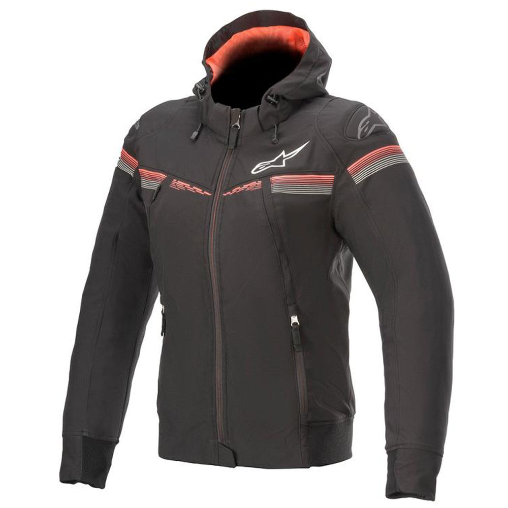 Alpinestars Stella Sektor V2 Tech Ladies Hoodie Black / Coral - ThrottleChimp