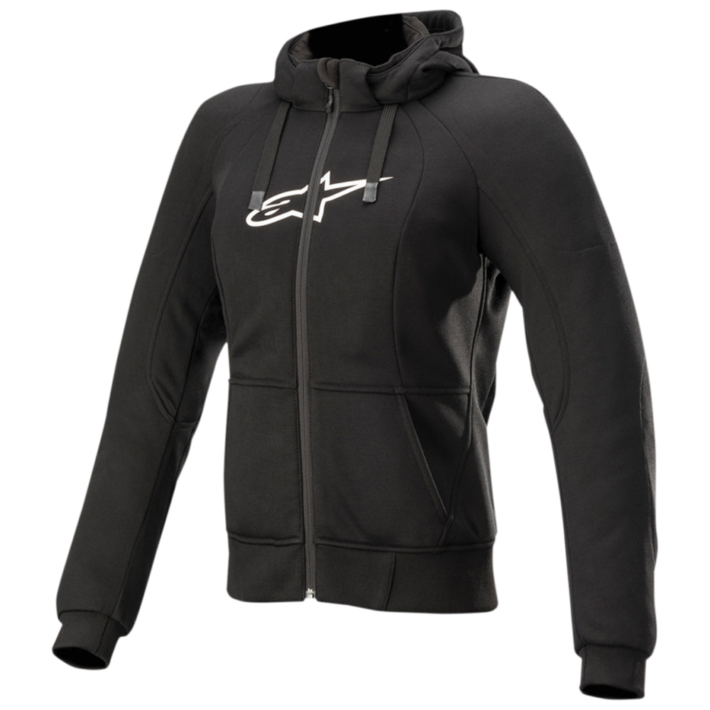 Alpinestars Stella Chrome Sport Ladies Hoodie Black FREE 1 YEAR Returns, FREE UK Delivery | ThrottleChimp