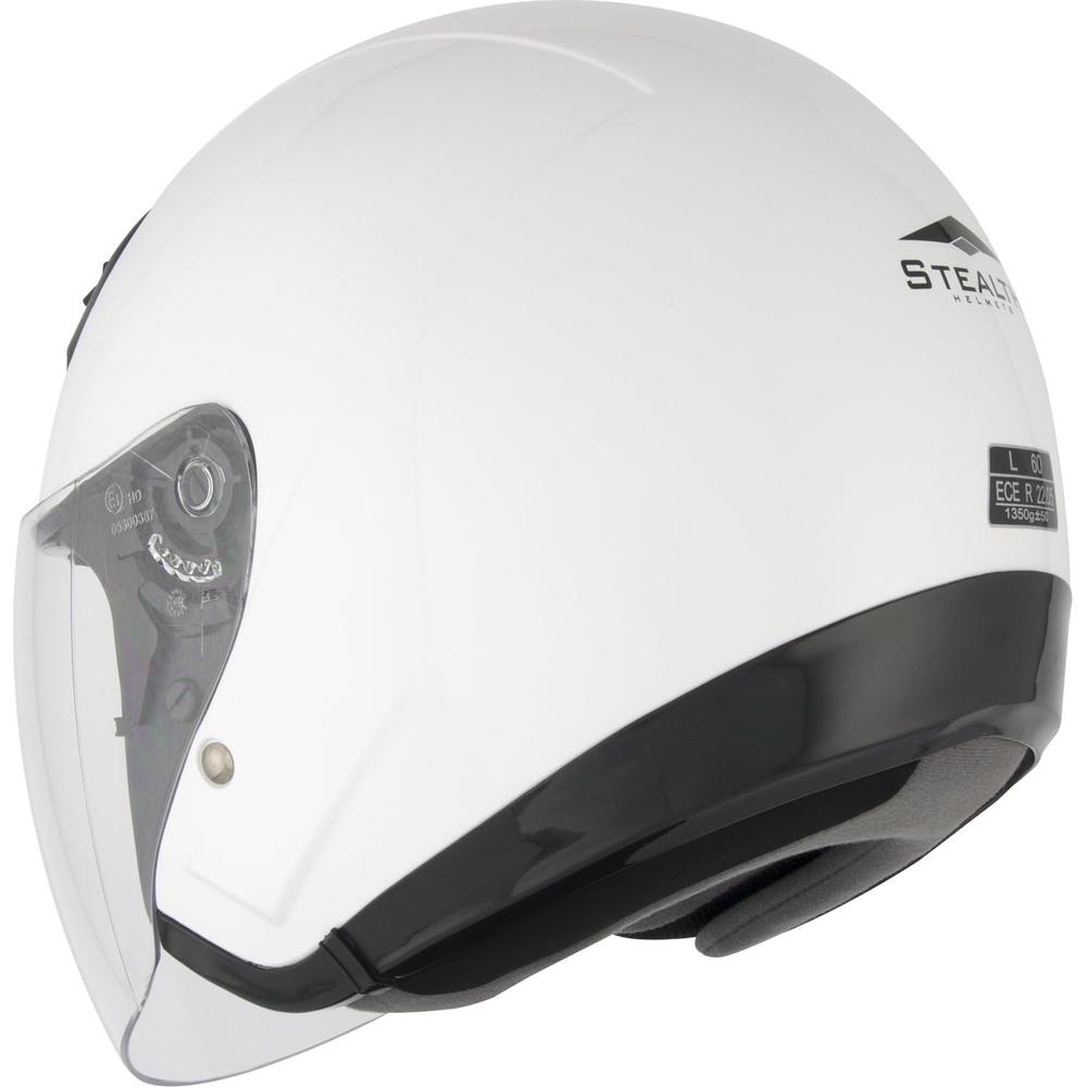 Stealth NT200 Open Face Helmet White (Image 5) - ThrottleChimp