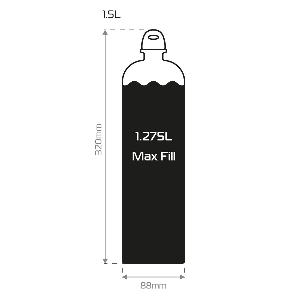 Oxford Fuel Flask Black - 1.5 Liters (Image 4) - ThrottleChimp