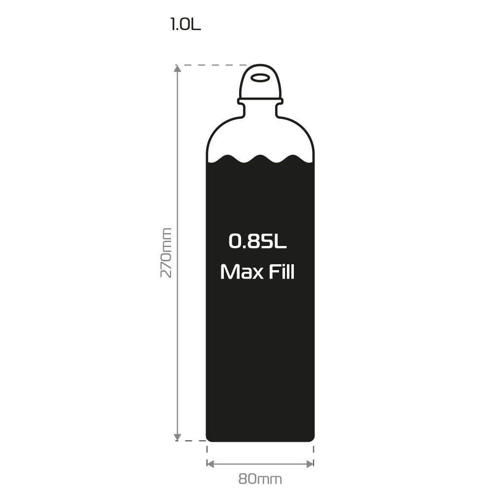 Oxford Fuel Flask Black - 1 Liter (Image 4) - ThrottleChimp