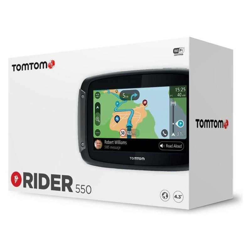 Tom Tom Rider 550 World Satellite Navigation System Black - ThrottleChimp