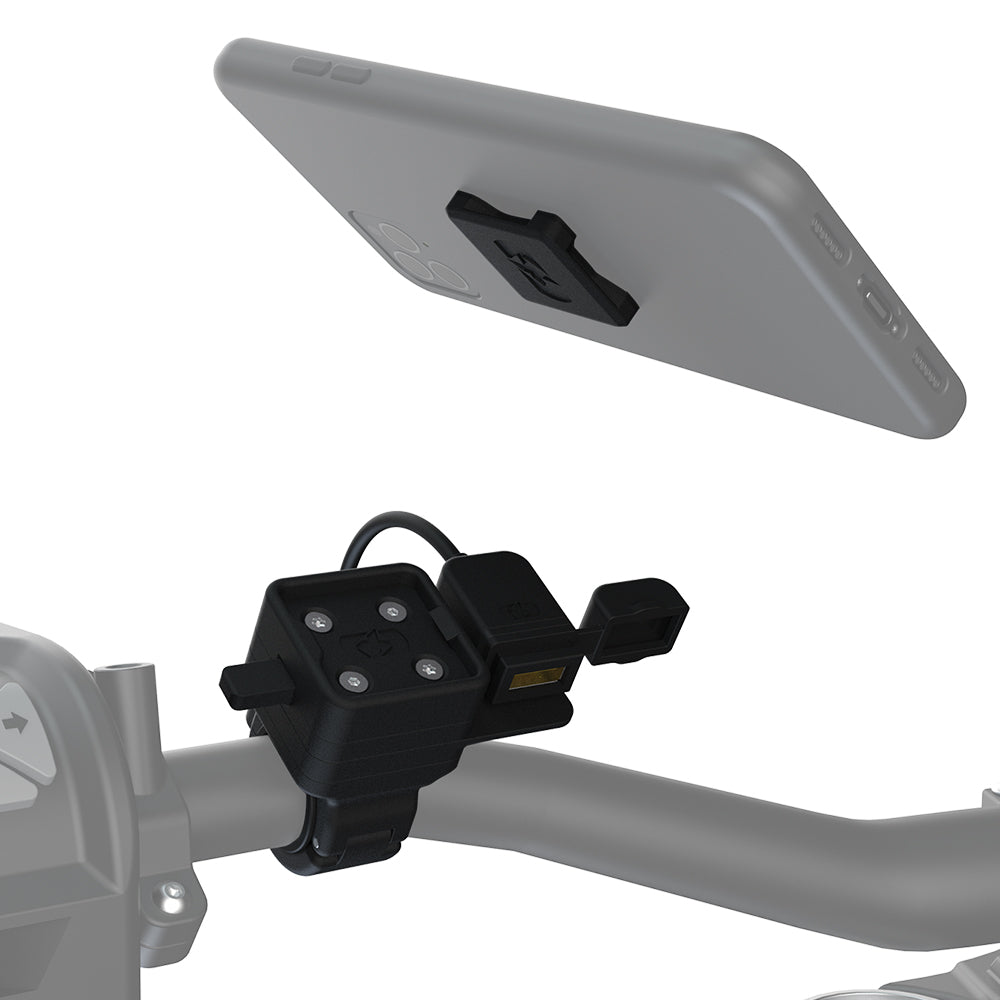 Oxford CLIQR USB Handlebar Mount Kit Black - ThrottleChimp