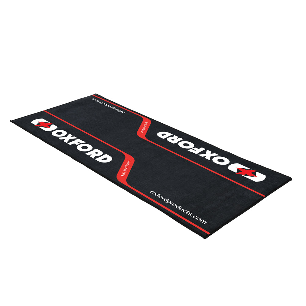 Oxford Racing Workshop Mat Black With Oxford Logo - 200cm x 100cm - ThrottleChimp