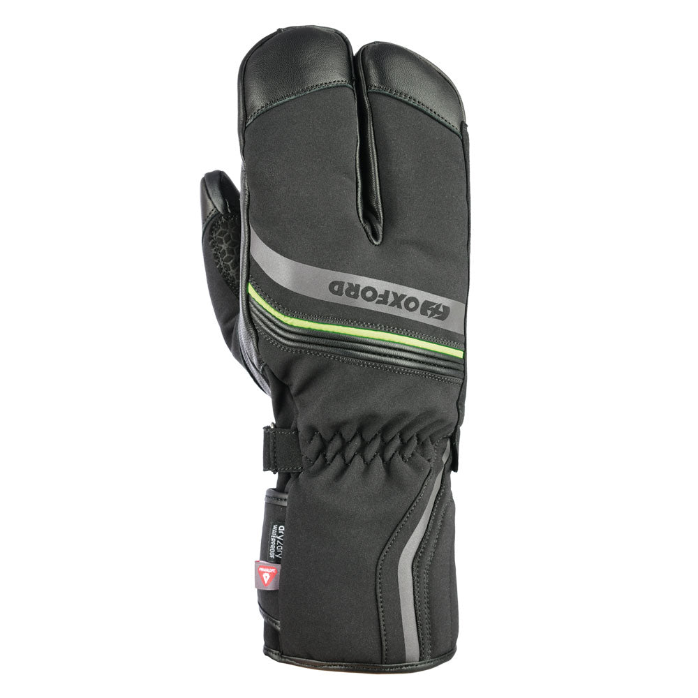 Oxford Polar 1.0 Gloves Black / Fluo Yellow - ThrottleChimp