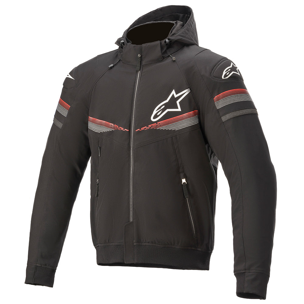 Alpinestars Sektor V2 Tech Hoodie Black / Bright Red - ThrottleChimp