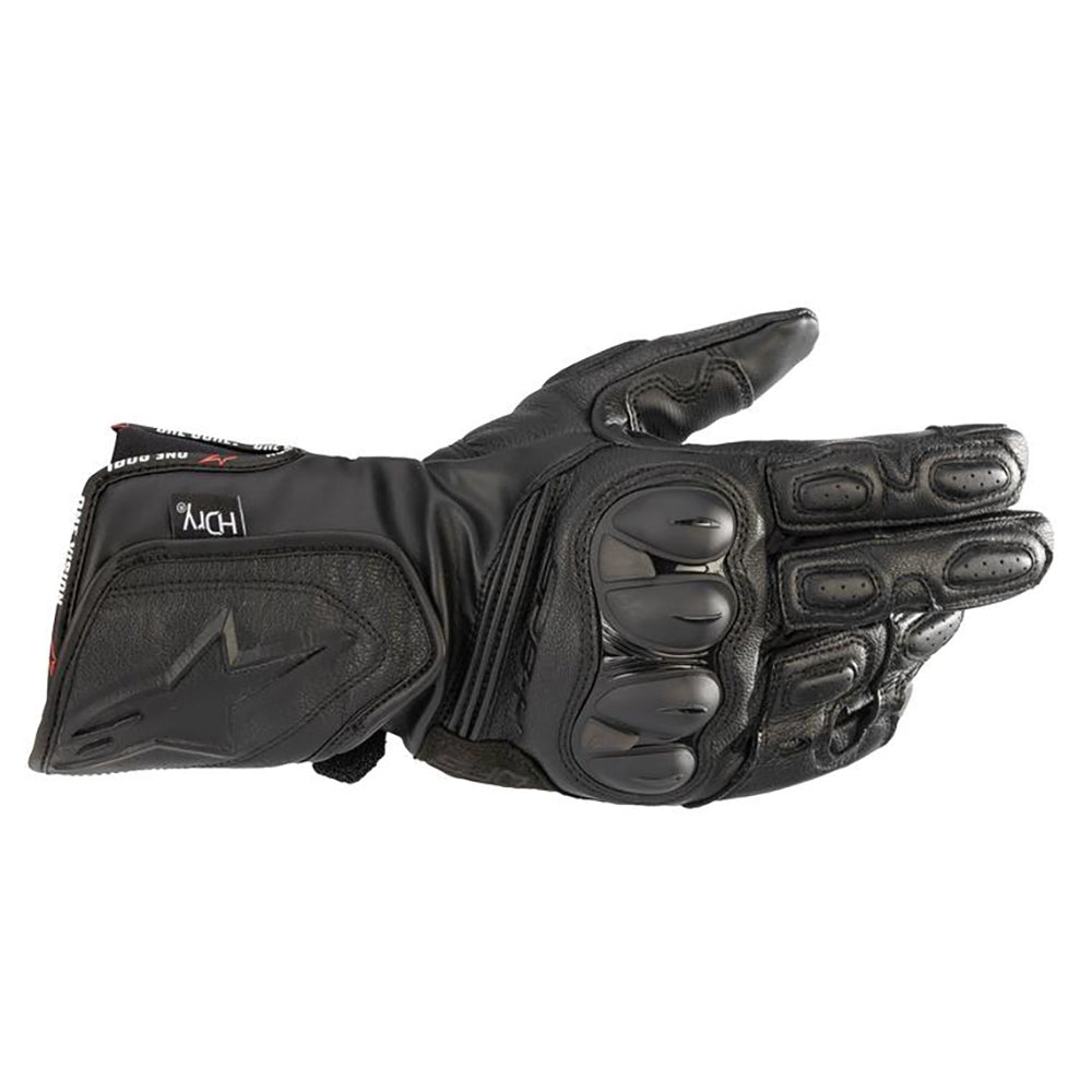 Alpinestars SP-8 HDry Leather Gloves Black / Black FREE 1 YEAR Returns, FREE UK Delivery | ThrottleChimp