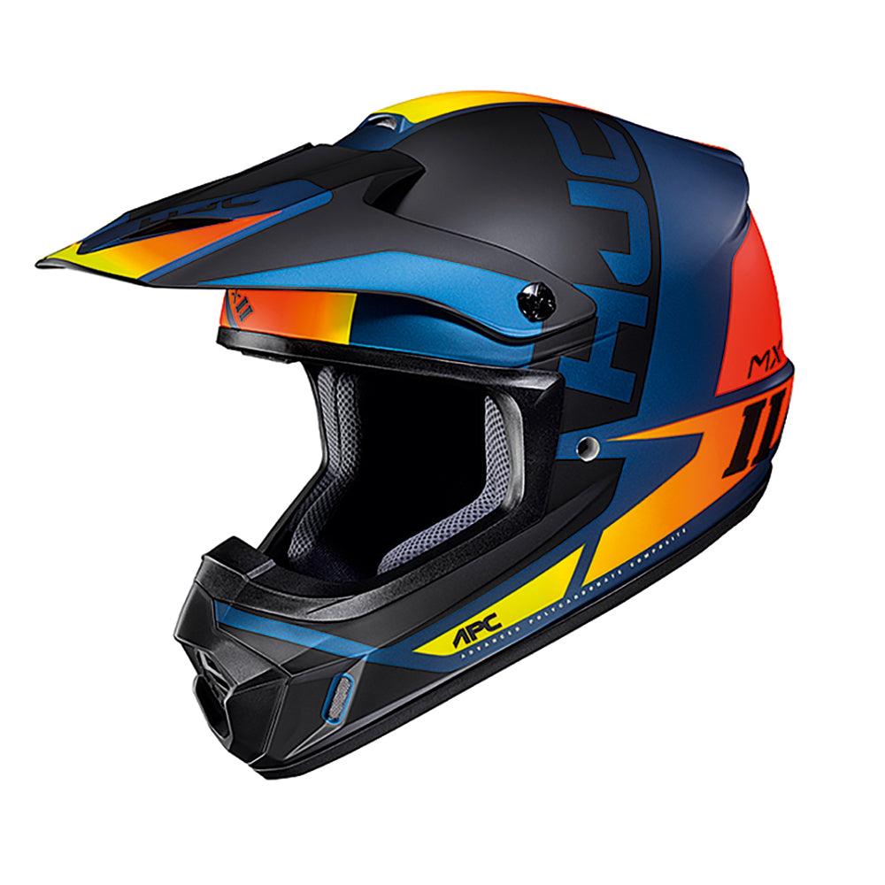 HJC CS-MX 2 Creed Motocross Helmet MC27SF Blue / Orange - ThrottleChimp