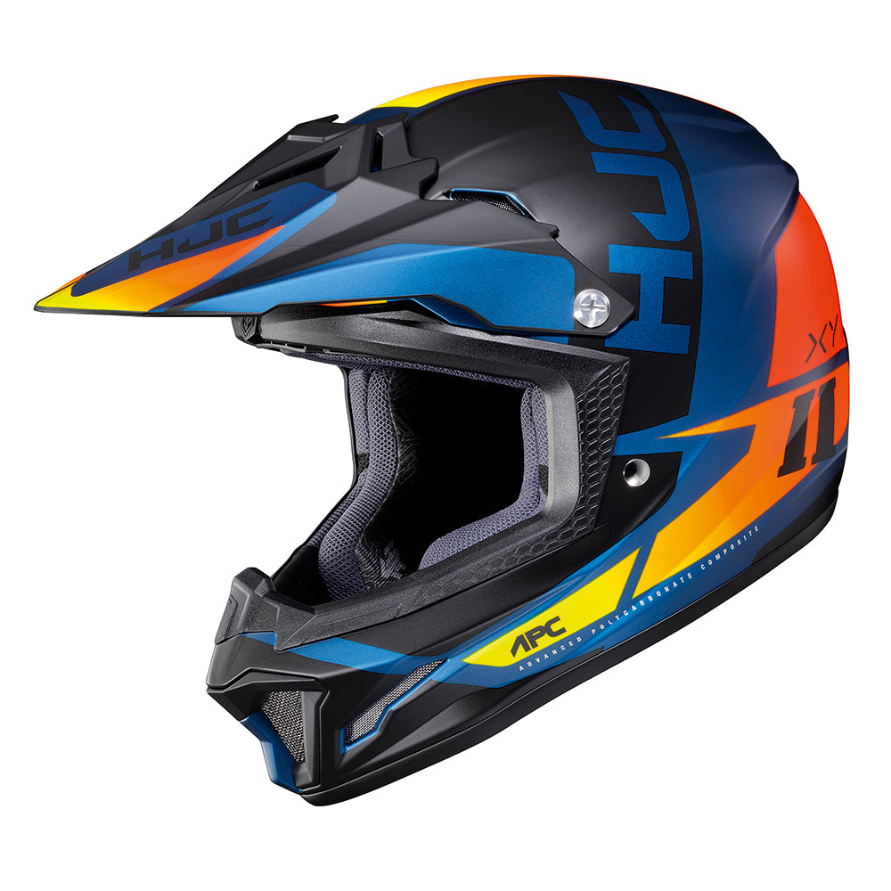 HJC CL-XY 2 Youth Creed Motocross Helmet MC27SF Blue / Orange FREE 1 YEAR Returns, FREE UK Delivery | ThrottleChimp