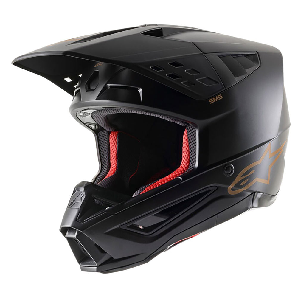 Alpinestars S-M5 Solid ECE Motocross Helmet Matt Black / Brown - ThrottleChimp