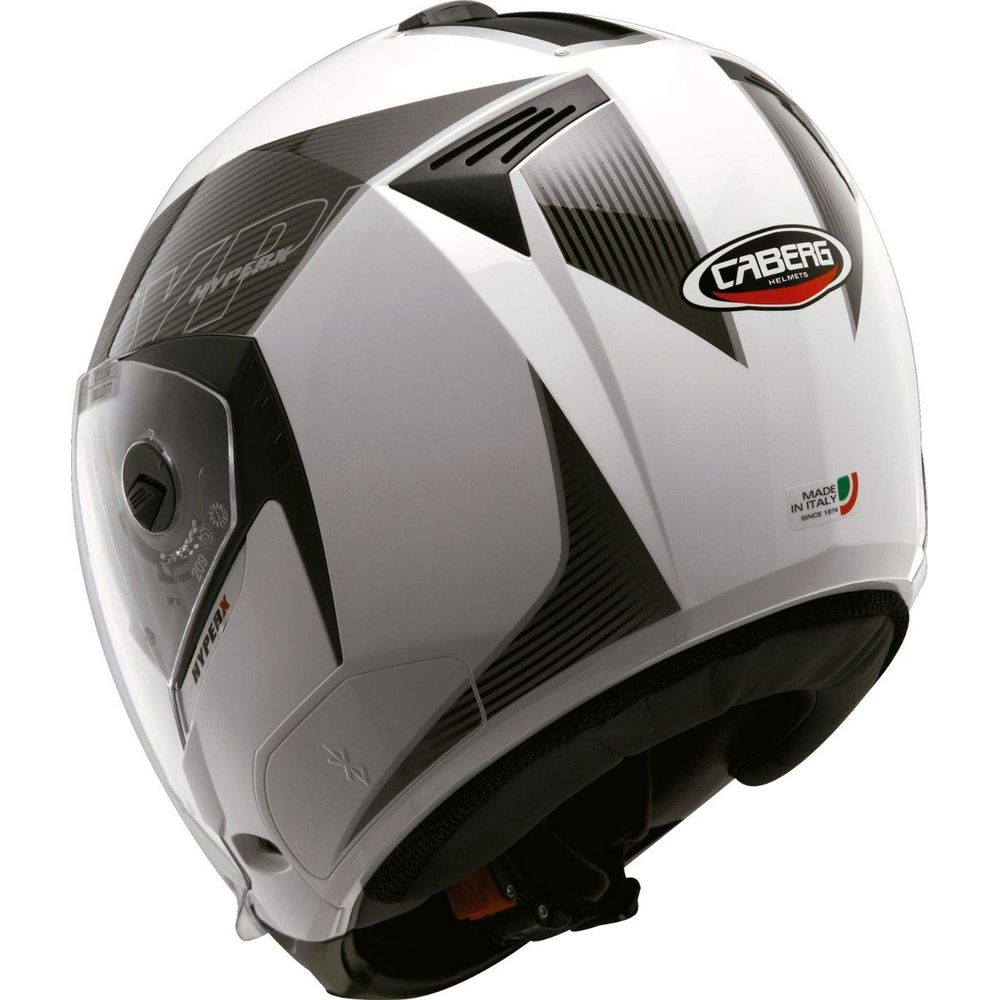 Caberg Hyper X Mod Full Face Helmet White / Anthracite (Image 3) - ThrottleChimp