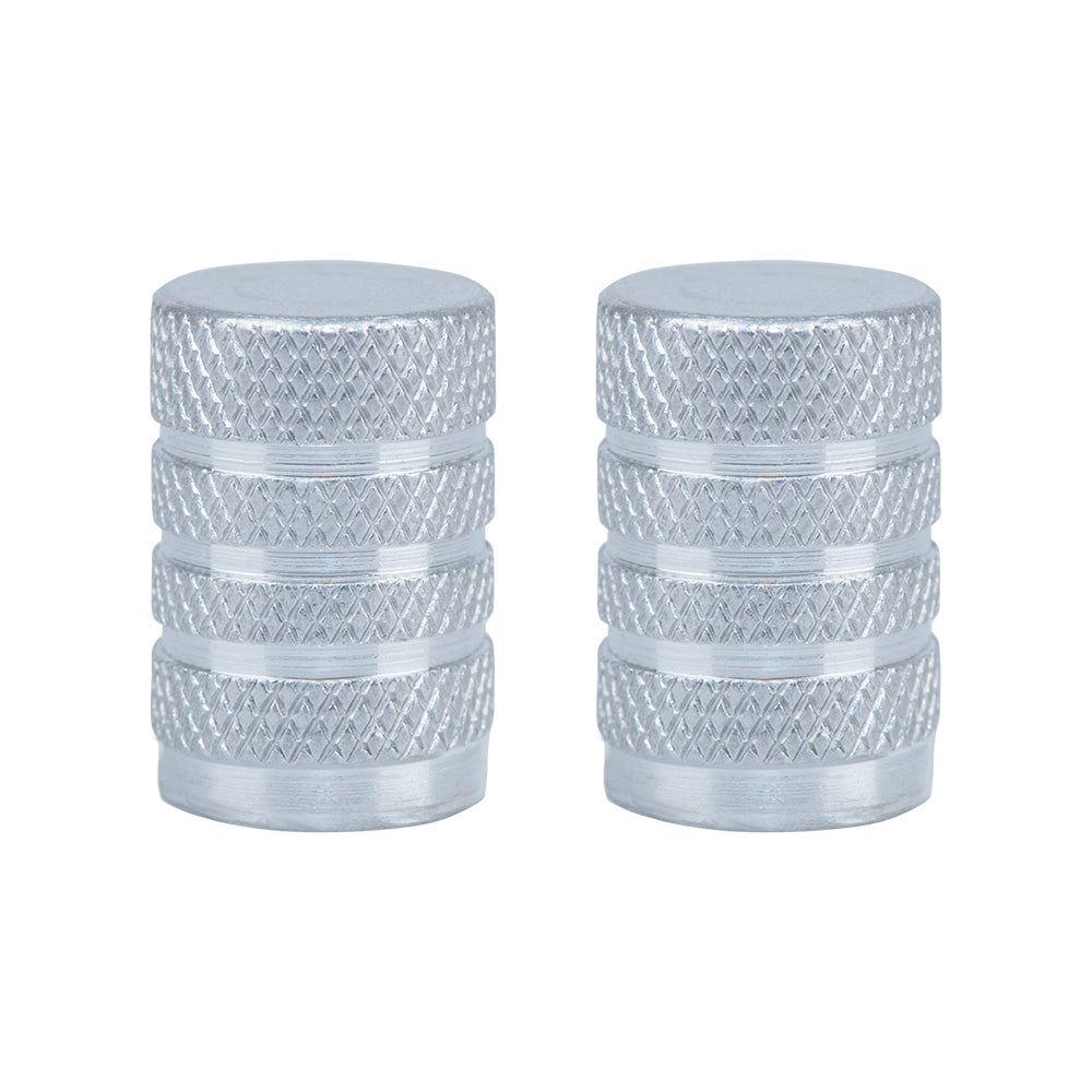 Oxford Valve Caps Silver - ThrottleChimp