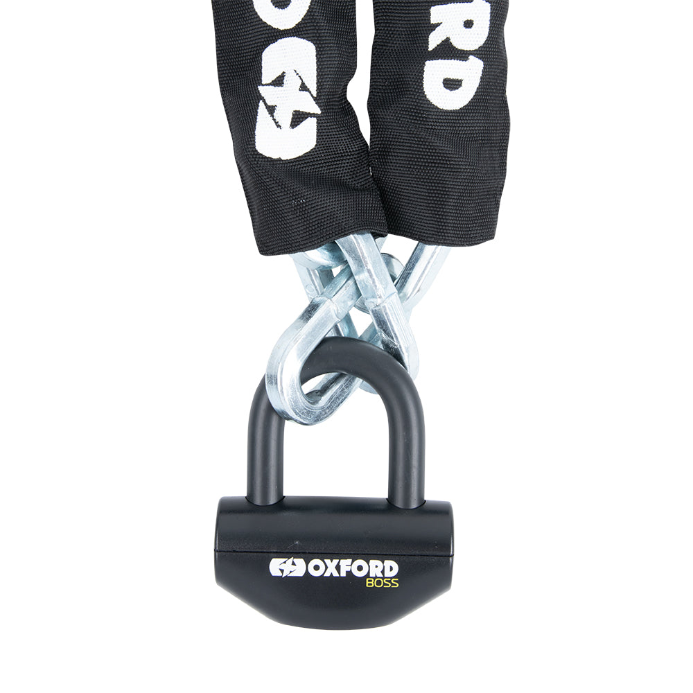 Oxford Boss Chain Lock Black (Image 2) - ThrottleChimp