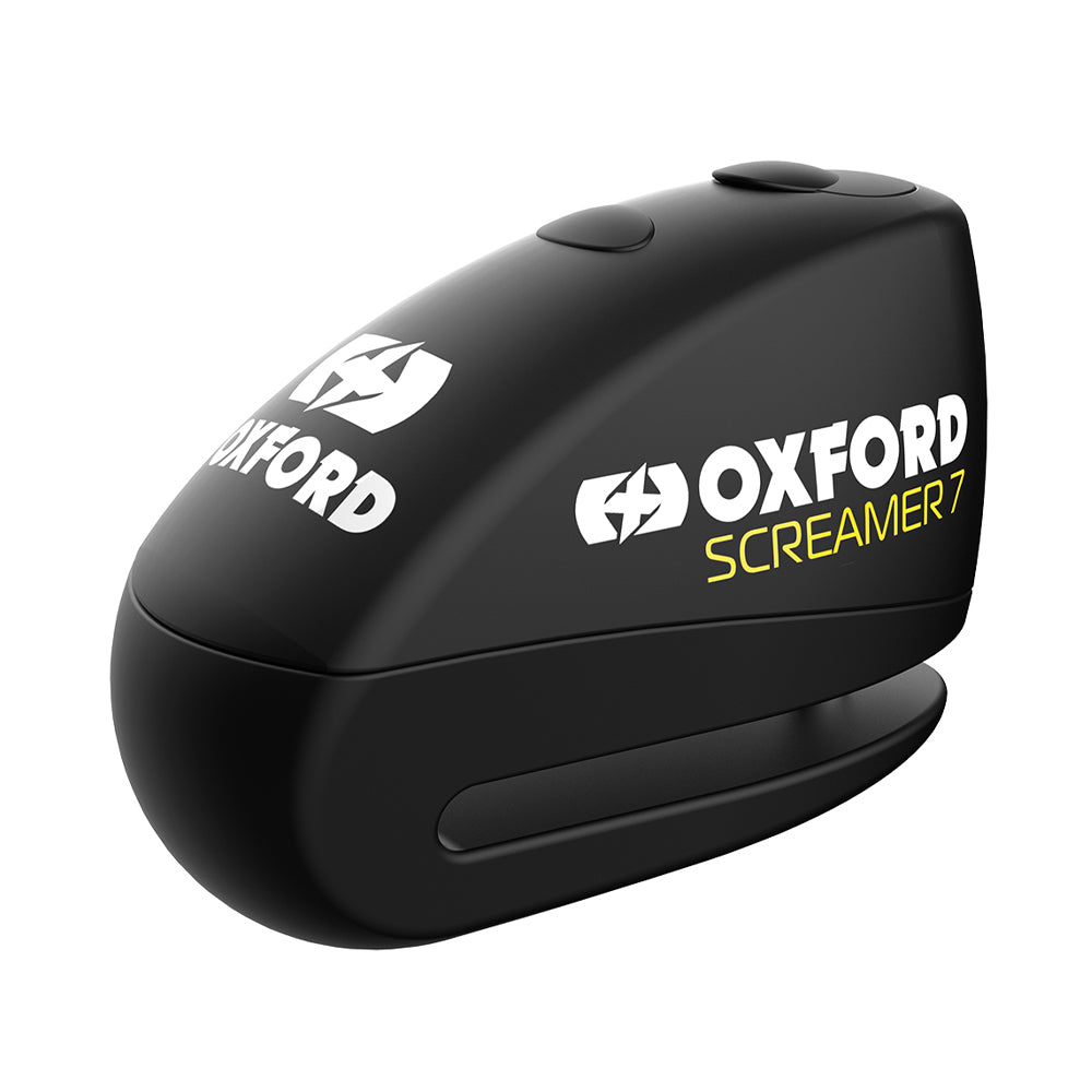 Oxford Screamer7 Alarm Disc Lock Black / Black - ThrottleChimp