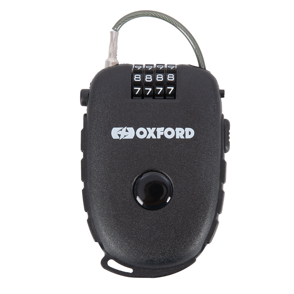 Oxford Retra Lock Cable Black - 75cm - ThrottleChimp