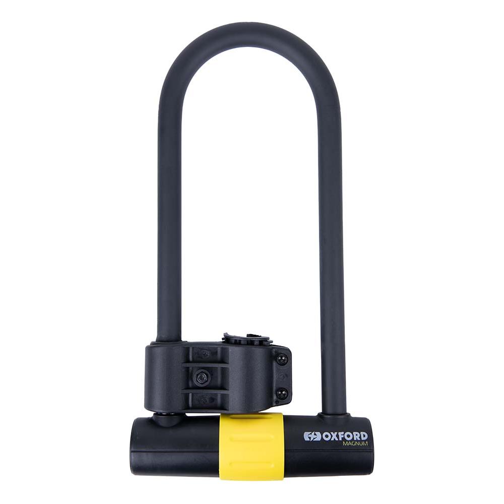 Oxford Magnum U-Lock With Bracket Black / Yellow - 170 x 315mm - ThrottleChimp