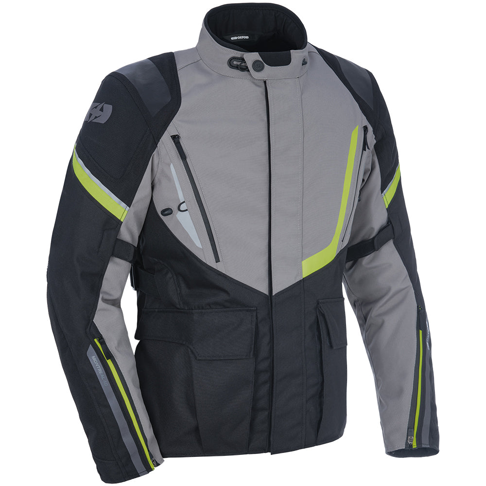 Oxford Montreal 4.0 Dry2Dry Textile Jacket Black / Grey / Fluo Yellow - ThrottleChimp