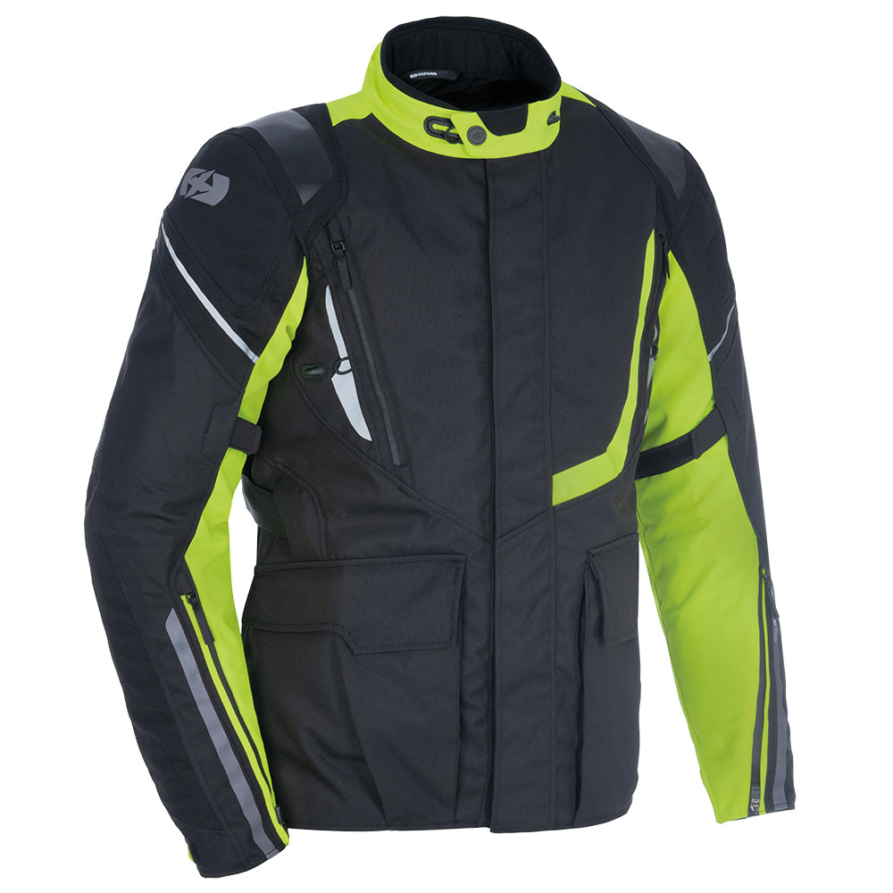 Oxford Montreal 4.0 Dry2Dry Textile Jacket Black / Fluo Yellow - ThrottleChimp