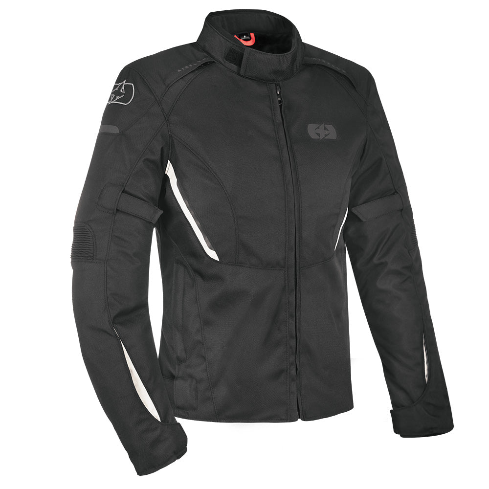 Oxford Iota 1.0 Ladies Textile Jacket Tech Black / White - ThrottleChimp