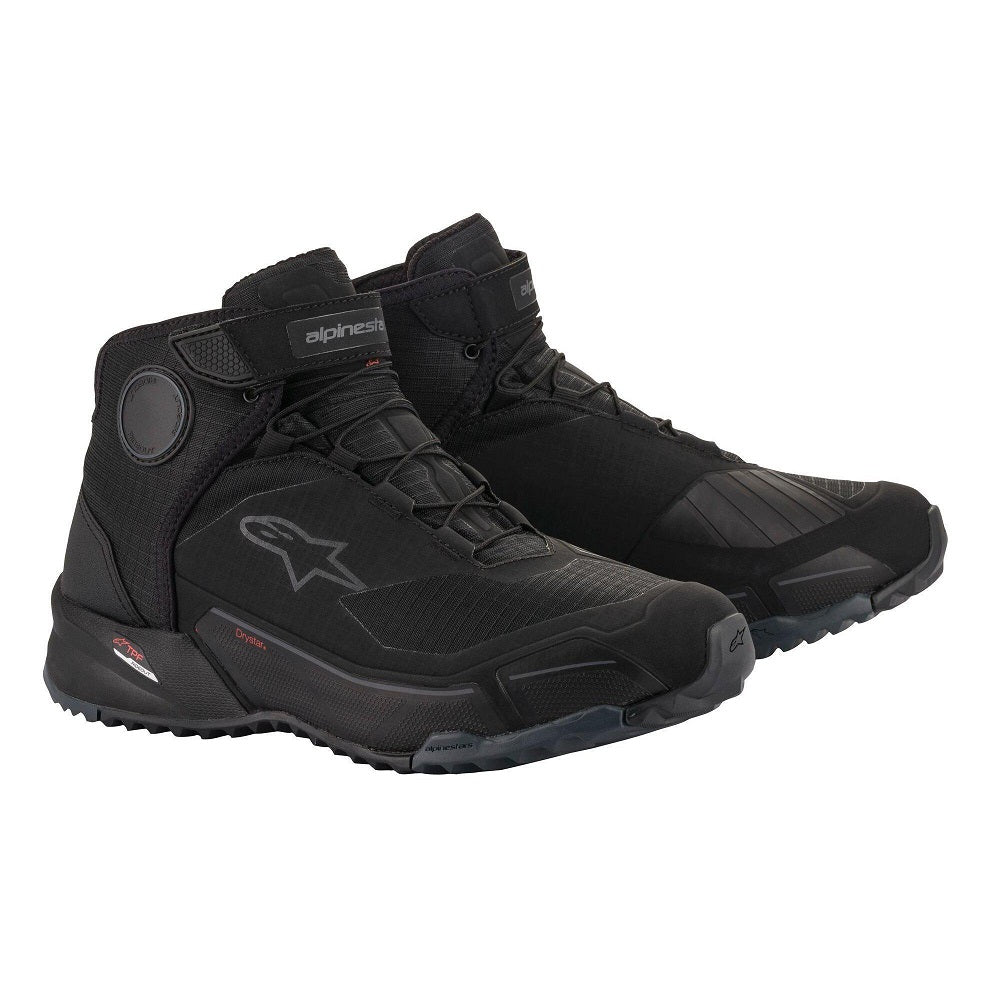 Alpinestars CR-X Drystar Riding Shoes Black / Black - ThrottleChimp