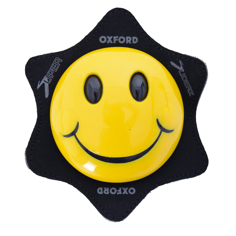 Oxford Smiler Knee Sliders Yellow - ThrottleChimp