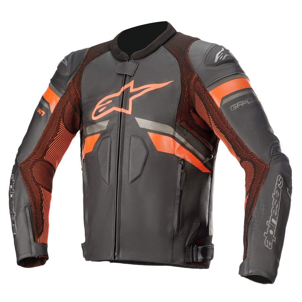 Alpinestars GP Plus R V3 Rideknit Leather Jacket Black / Red / Fluo - ThrottleChimp