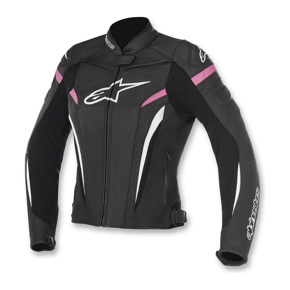 Alpinestars Stella GP Plus R V3 Ladies Leather Jacket Black / White / Fuchsia - ThrottleChimp