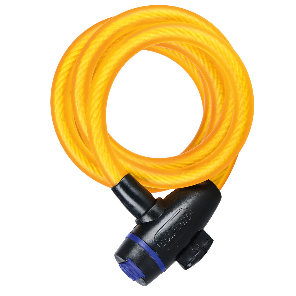 Oxford Cable Lock Gold - 1.8m x 12mm - ThrottleChimp