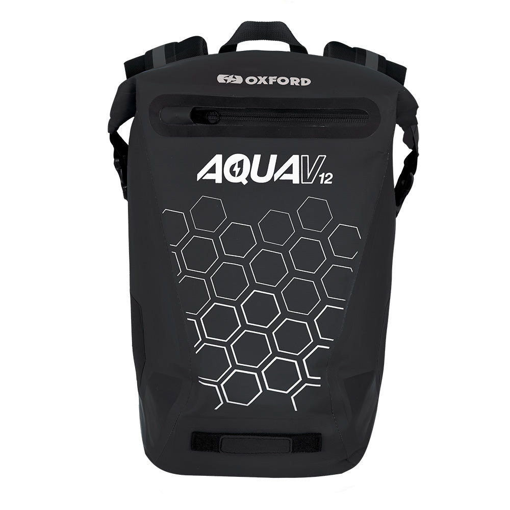 Oxford Aqua V12 Waterproof Backpack Black - 12 Litres - ThrottleChimp