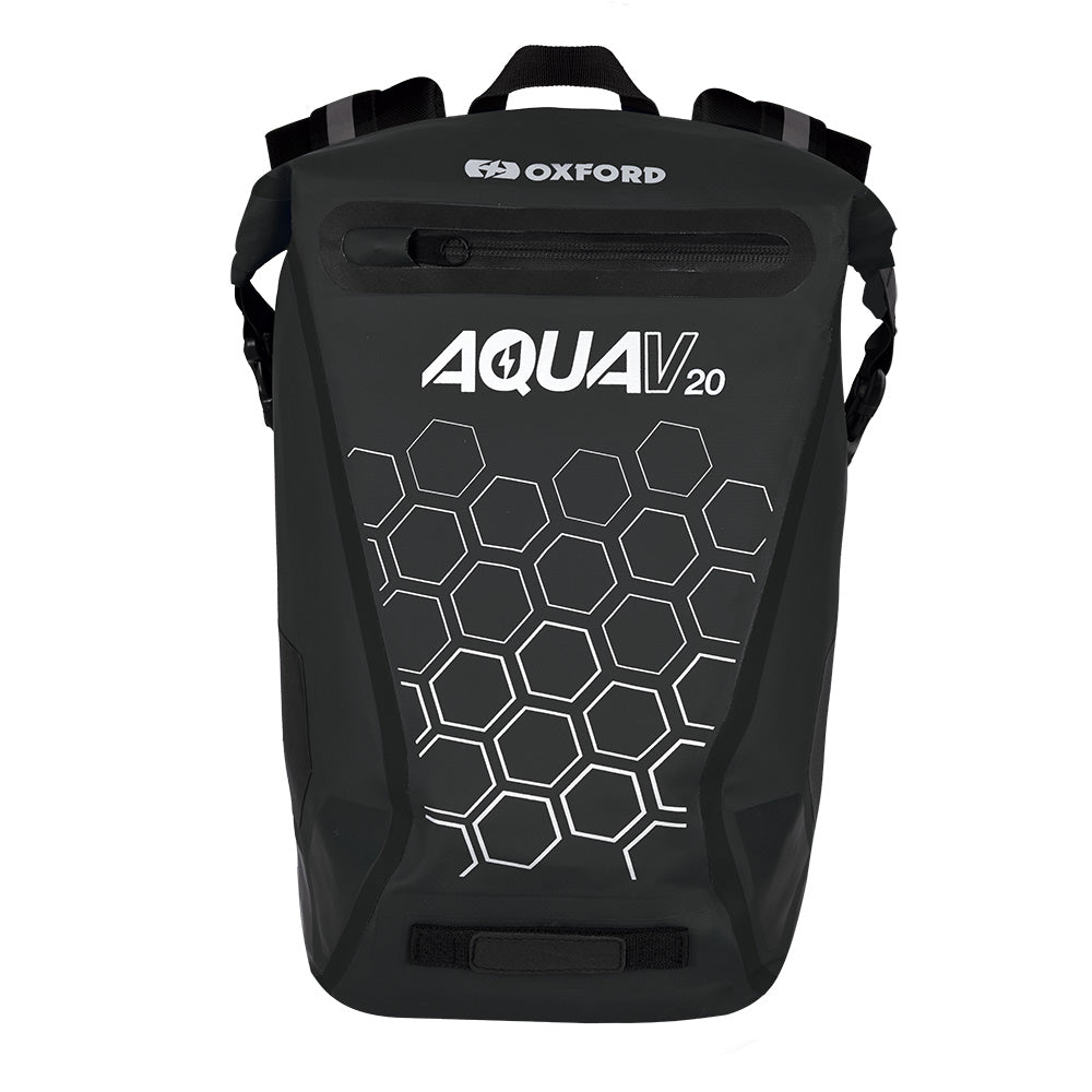 Oxford Aqua V20 Waterproof Backpack Black - 20 Litres (Image 2) - ThrottleChimp