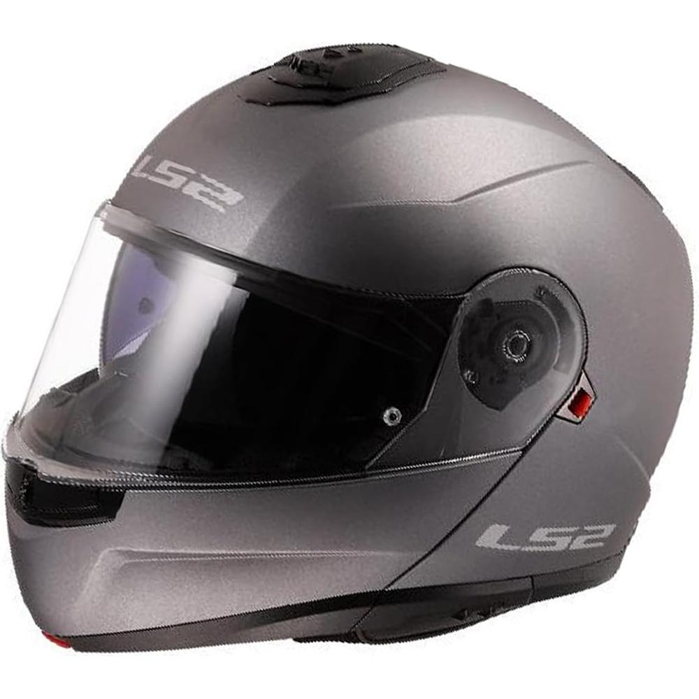 LS2 FF908 Strobe 2 ECE 22.06 Flip-Up Helmet Matt Titanium FREE 1 YEAR Returns, FREE UK Delivery | ThrottleChimp