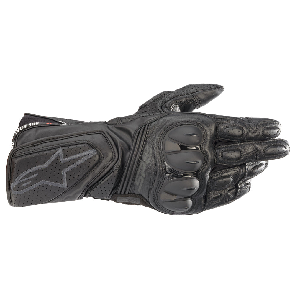 Alpinestars SP-8 V3 Leather Gloves Black / Black FREE 1 YEAR Returns, FREE UK Delivery | ThrottleChimp