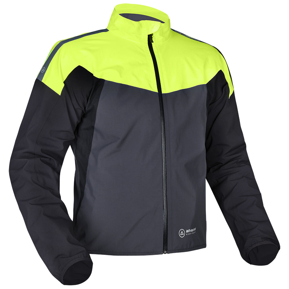 Oxford Rainseal Pro Over Jacket Grey / Black / Fluo Yellow - ThrottleChimp