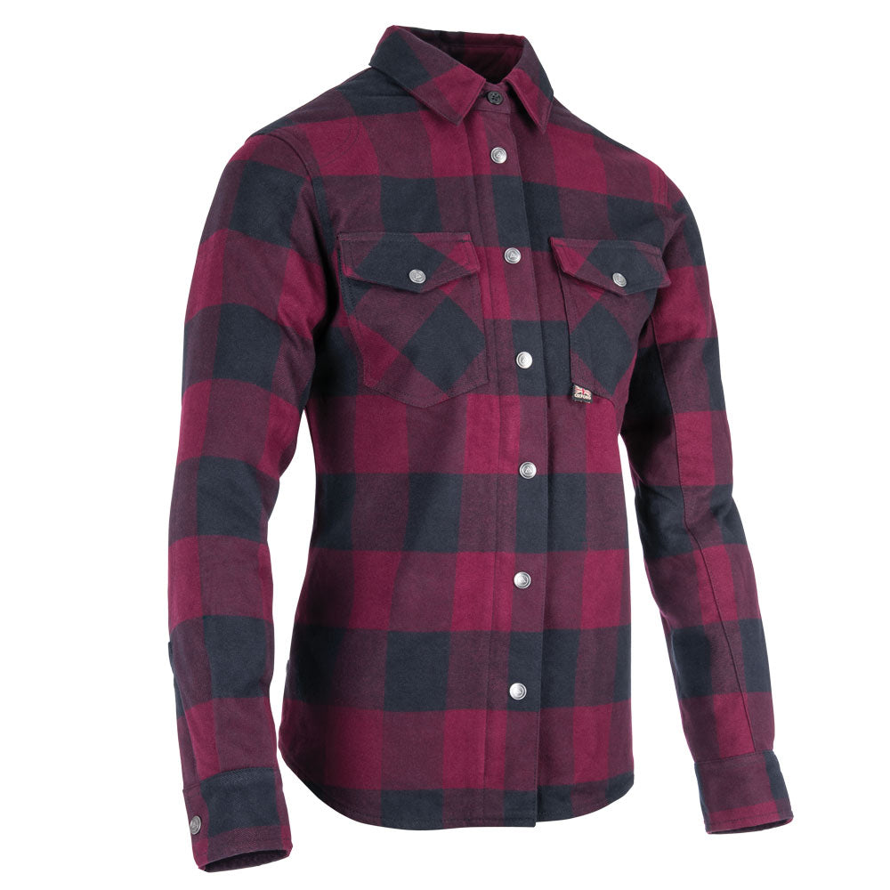 Oxford Kickback 2.0 Ladies Shirt Red - ThrottleChimp