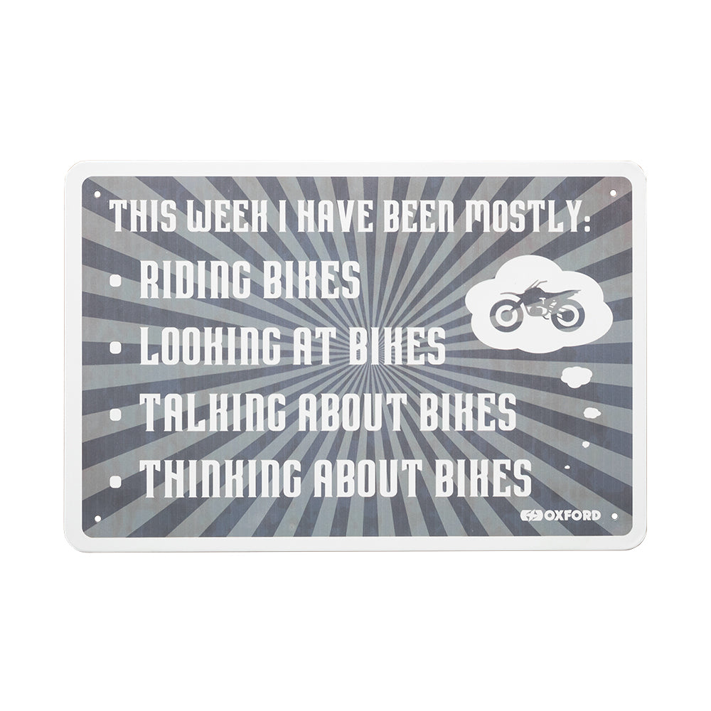 Oxford This Week Garage Metal Sign - 30cm x 20cm x 0.25mm - ThrottleChimp