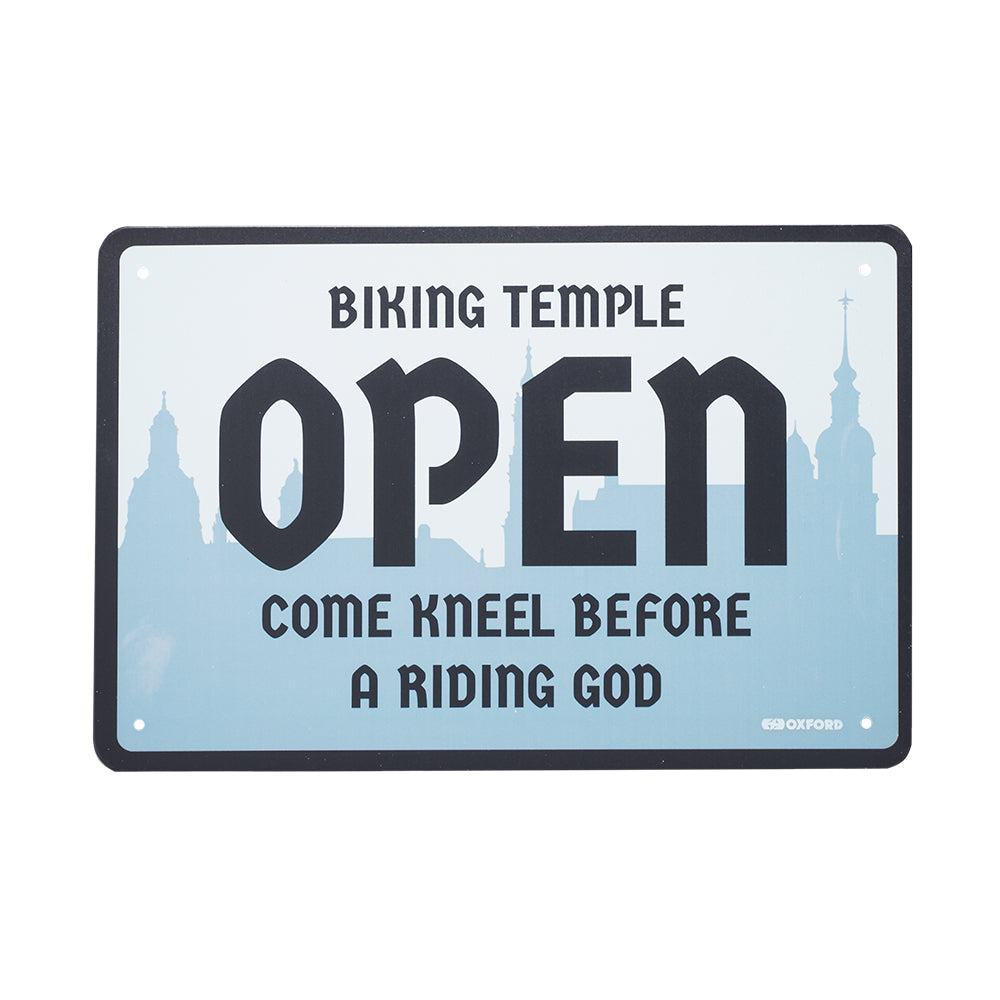 Oxford Temple Garage Metal Sign - 30cm x 20cm x 0.25mm - ThrottleChimp