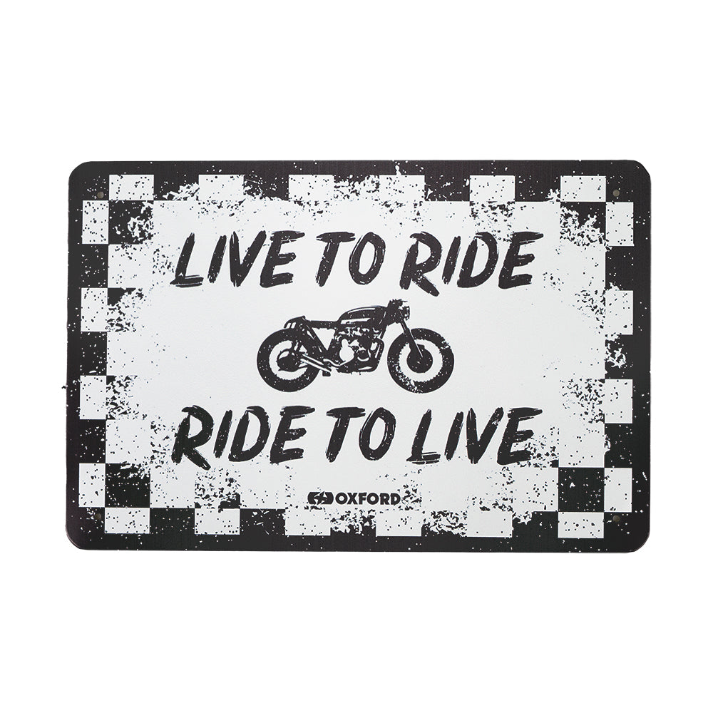 Oxford Ride Garage Metal Sign - 30cm x 20cm x 0.25mm - ThrottleChimp