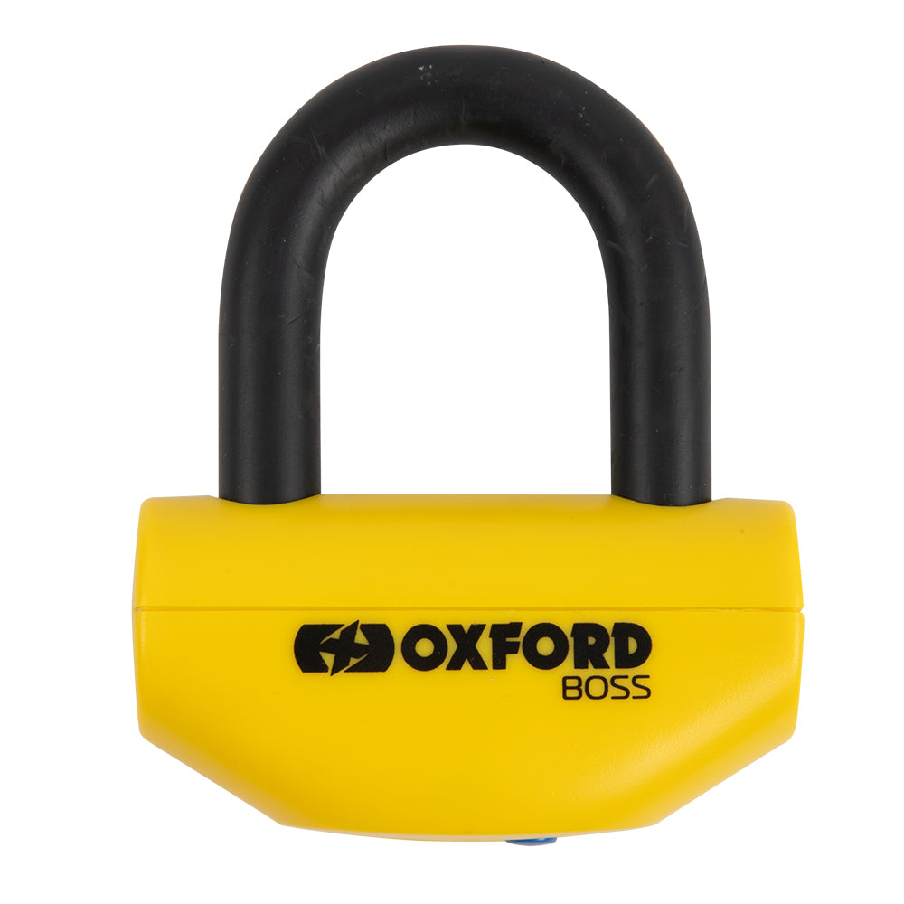 Oxford Boss Disc Lock Fluo Yellow - 12.7mm Shackle - ThrottleChimp