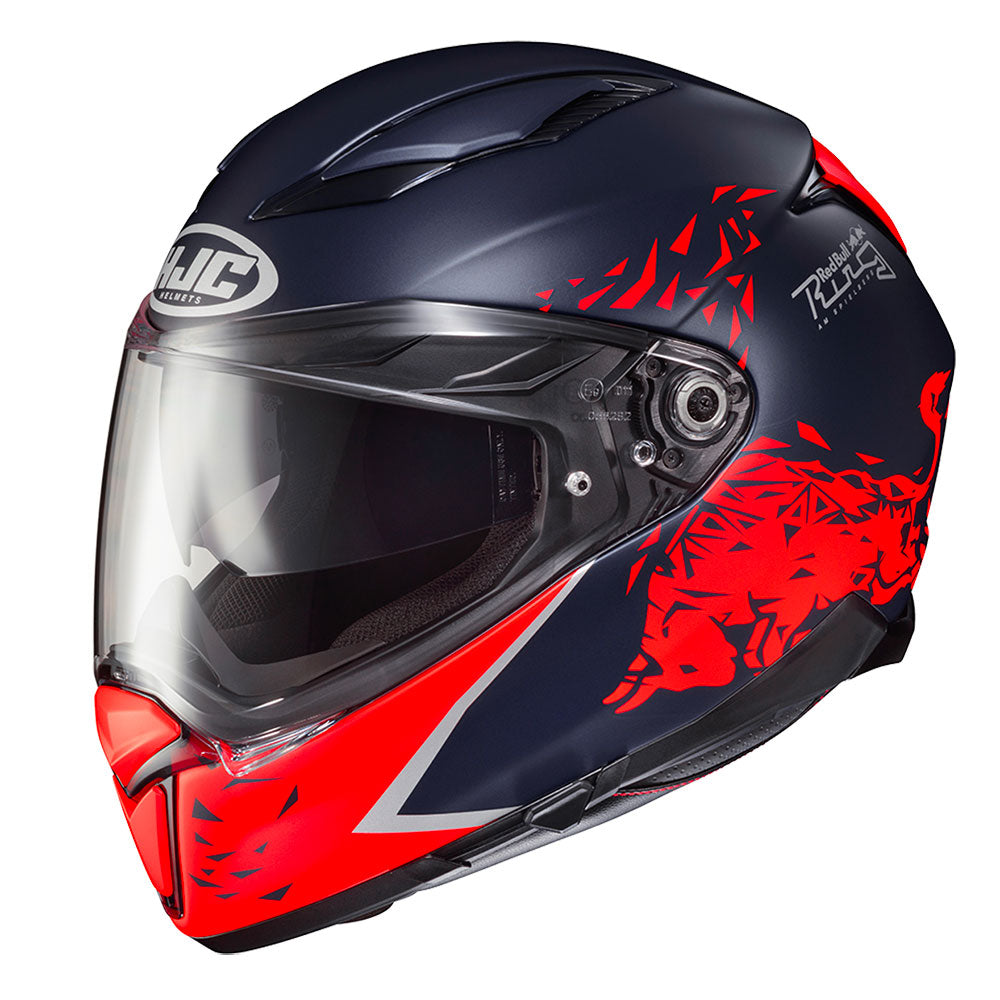 HJC F70 Spielberg Red Bull Ring Full Face Helmet MC21SF Red / Blue - ThrottleChimp